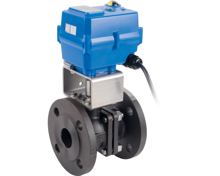 Split-body carbon steel ball valve 762 DN15 + TCR-02N 24V AC/DC